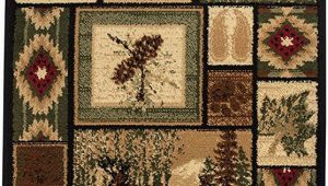Rustic Cabin Lodge area Rugs Rugs 4 Less Collection Rustic Western and Native American Wildlife and Wilderness Cabin Lodge Accent area Rug R4l 386 2×3
