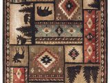 Rustic Lodge Style area Rugs Woodlands 1041c Rustic Lodge Fishing Hunting area Rugs Runners 1 10 X 3 Ft