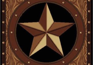 Rustic Texas Star area Rugs 5×8 5 3" X 7 2" Texas Star Rustic Cowboy Western Brown