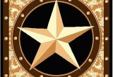 Rustic Texas Star area Rugs Furnish My Place Texas Western Star Rustic Cowboy Decor area Rug 60" L Gold Brown Black