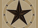 Rustic Texas Star area Rugs Texas Lone Star Rug Ivory