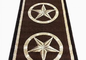 Rustic Texas Star area Rugs Texas Star Long Runner Lone Star area Rug Dark Brown Design 5457 32 Inches X15 Feet 10 Inches