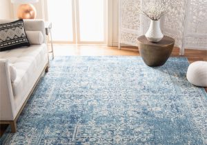 Safavieh area Rugs Blue Safavieh Evoke Trena Traditional area Rug, Blue/ivory, 12′ X 18′