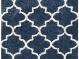 Safavieh Blue and Ivory Rug Blue & White soft Shag Safavieh