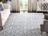 Safavieh Blue and White Rug Safavieh Cambridge Collection 9′ Square Navy Blue/ivory Cam123g Handmade Moroccan Premium Wool area Rug
