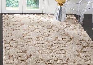 Safavieh Florida Douglas Floral Vines Shag area Rug or Runner Safavieh Florida Shag Collection 3’3″ X 5’3″ Cream/beige Sg470 Scroll Non-shedding Living Room Bedroom Dining Room Entryway Plush 1.2-inch Thick area …