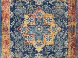 Safavieh Madison Vintage Tribal Blue orange Rug Well Woven Cora Floral Medallion Vintage Blue area Rug 5×7 5 3" X 7 3" soft Plush Modern oriental Carpet