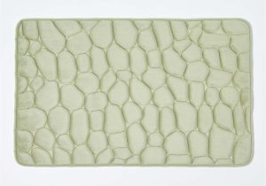 Sage Colored Bath Rugs LindgrÃ¼ne Badematte Aus Memory Foam In Kieseldesign, 50 X 80 X 1.3cm