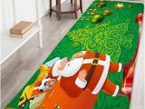 Santa Claus Bathroom Rugs Santa Claus Pattern Antiskid Flannel Christmas Bath Rug