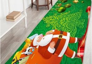 Santa Claus Bathroom Rugs Santa Claus Pattern Antiskid Flannel Christmas Bath Rug