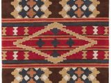 Santa Fe Style area Rugs Red Brown and Blue Santa Fe Rug