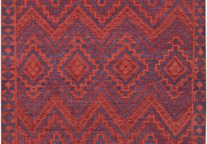 Santa Fe Style area Rugs Red orange Blue southwest Santa Fe Pattern Wool area Rug