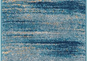 Sebbie Sky Blue Aqua area Rug Well Woven Layla Stripes Blue Tribal area Rug 20×31 20" X 31" Mat soft Plush Faded Abstract Modern Carpet