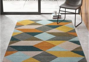 Shavano Hand Tufted Wool Yellow Gold Teal area Rug Add some Funky Vibes to Your Space with This Geometric-pattern area …