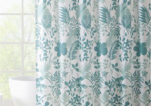 Shower Curtain Bath Rug Set 14 Piece Shower Curtain and Bath Rug Set Curtain Hooks Included "belize" Blue