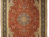 Silk and Wool area Rugs Extremely Fine Persian Esfahan Carpet – Essie Carpets