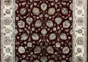 Silk and Wool area Rugs Hand Made Wool A.silk Ivory Red area Rug – Imperial Carpet & Home