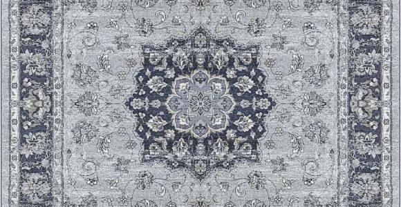 Silver and Blue area Rugs Dynamic Ancient Garden 9686 Silver Blue area Rug