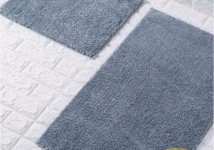 Silver Grey Bathroom Rugs Shiny Sparkling 2pcs Bath Mat Sets Non Slip Water Absorbent Bathroom Rugs Silver by fort Collections
