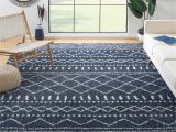 Slate Blue and Cream area Rugs Safavieh Arizona Shag Collection 8′ X 10′ Slate Blue/ivory asg741l Moroccan Non-shedding 1.6-inch Thick Living Room Dining Bedroom area Rug