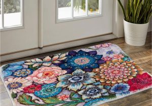Small area Rugs 2 X 3 Yokii Boho Floral Throw Rugs 2×3 Small area Rug Vintage Distressed Colorful Flow