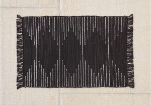 Small Black Bathroom Rug Connected Stripe Rag Rug with Images