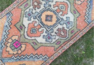 Small oriental Rug for Bathroom Small Lovely Vintage Turkish oriental Ruglow Pile Distressed