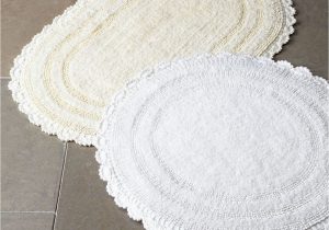Small Oval Bathroom Rugs Cobra Trading Crochet Border Bath Rugs & Matching Items