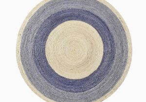 Small Round Blue Rug Esprit Teppich Beach House Blau Esp-6251-02_rund