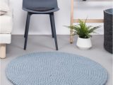 Small Round Blue Rug Myfelt Handgefertigter Teppich Mia Aus Schaffell In Hellblau …