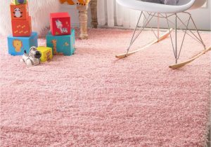 Soft area Rugs for Nursery Cloudy Shag solid Snow White Rug