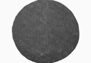 Solid Black Round area Rug Shaggy Round area Rug â 140 Cm Dark Grey Demre Beliani.de