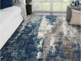 Solid Blue Rug 8×10 Luxe Weavers Modern area Rug Abstract Pattern – Dark Blue, Light …