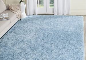 Solid Blue Rug 8×10 Safavieh Supreme Shag Collection 8′ X 10′ Light Blue Sgs621d Handmade solid 1.5-inch Thick area Rug
