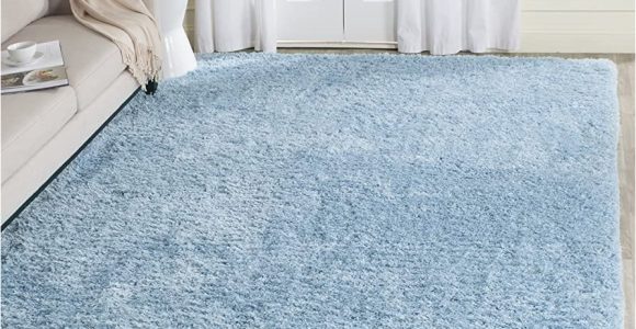 Solid Blue Rug 8×10 Safavieh Supreme Shag Collection 8′ X 10′ Light Blue Sgs621d Handmade solid 1.5-inch Thick area Rug