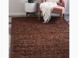 Solid Chocolate Brown area Rug Reviews for Unique Loom solid Shag Chocolate Brown 7 Ft. X 10 Ft …