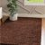 Solid Chocolate Brown area Rug Unique Loom solo solid Shag Collection area Rug- Modern Plush Rug Lush & soft (6′ 0 X 9′ 0 Rectangular, Chocolate Brown)