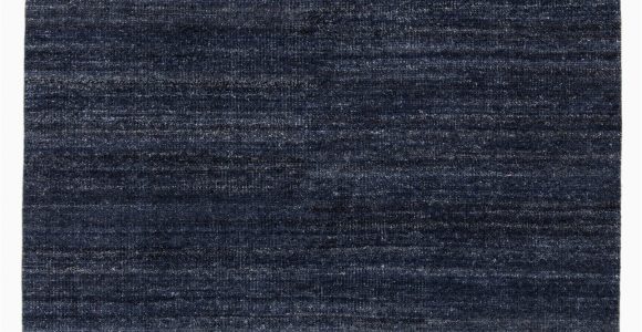 Solid Dark Blue area Rug origin Hand Knotted solid Dark Blue area Rug 8 X10