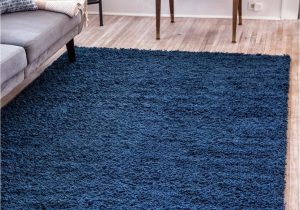 Solid Dark Blue area Rug solid Shag Sapphire Blue 5×8 area Rug In 2020