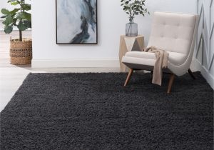 Solid Dark Gray area Rug Transitional 3×5 area Rug Shag Thick (3’3” X 5′) solid Dark Gray Indoor Rectangle Easy to Clean
