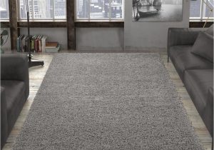 Solid Gray area Rug 8×10 Ottomanson Contemporary solid Grey 8 Ft X 10 Ft Shag