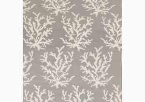 Somerset Home Geometric area Rug Grey and White Light Gray & White Coral Boardwalk Wool Rug