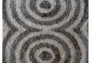 Spiral Medallion Gray area Rug Annunziata Geometric Handmade Tufted Gray White area Rug
