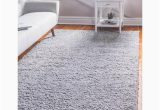 Sterling Gray solid Loomed area Rug Unique Loom Davos Shag Sterling Gray 8 Ft. X 8 Ft. Square area Rug …