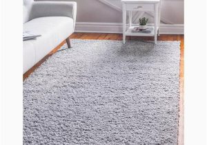 Sterling Gray solid Loomed area Rug Unique Loom Davos Shag Sterling Gray 8 Ft. X 8 Ft. Square area Rug …