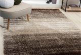 Striped area Rugs 5 X 7 Luxe Weavers Lantanas Brown 5×7 Shag Geometric area Rug, Modern Striped,, Stain Resistant, Plush Indoor Rugs