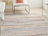 Striped area Rugs 5 X 7 Nourison Elation Abstract Striped Ivory Multicolor 5’3″ X 7’3″ area Rug, (5′ X 7′)