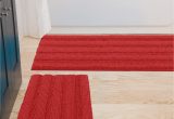 Striped Bath Rug Sets Red Bathroom Rugs Christmas Decoration Bath Mats for Bathroom Extra soft and Absorbent – Striped Bath Rug Set for Indoor and Kitchen (15 X 24   27 X …