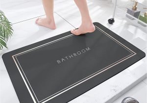 Super Absorbent Bath Rug Super Absorbent Floor Mat, Quick Drying Bathroom Mats, Absorbent Bath Mats for Home, Non-slip Rubber Floors, Easy to Clean, Simple Bathroom Doormat …