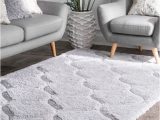 Super area Rugs Coupon Code Gray Super soft Luxury Shag with Carved Trellis area Rug